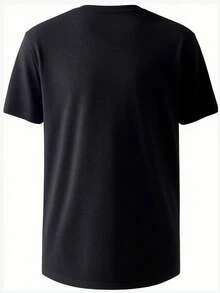 diseño de calavera pirata + eslogan de estilo náutico, camiseta para adulto con diseño de ancla náutica, manga corta, camiseta de moda para hombre, versátil para uso diario - Negro - Ver 8