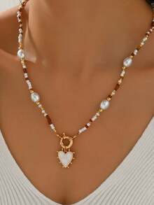 Collar de Cruz de Acero Inoxidable con Circonita, para Uso Diario de Mujeres - Multicolor 3 - Ver 4