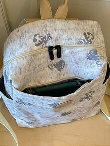 1 pieza Mochila de viaje de nylon de unicolor con doble lavado, ligera y de gran capacidad, bolsa escolar minimalista y portátil para estudiantes universitarios - Multicolor - Ver 5
