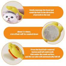 Cat Brush For Short Or Long Haired Cats Dogs Rabbits, Cute Dog Brush With Release Button For Massage And Removes Loose Fur - Multicolor - View 7