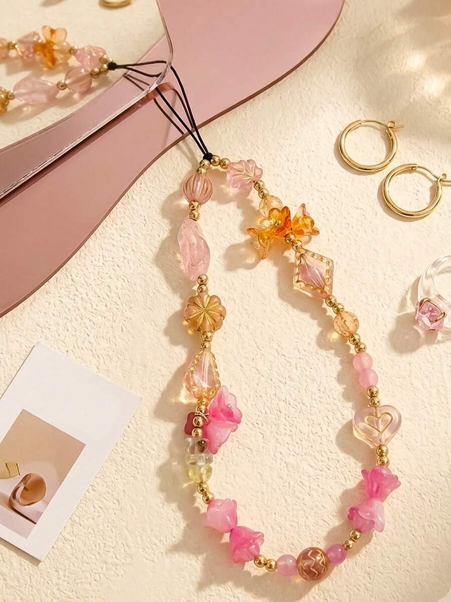 Camera Accessories Beaded Chain Camera Wrist Strap Cute Digital Camera Lanyard Phone Wrist Strap Lanyard Camera Phone Chain Suitable As A Gift - Multicolor - View 1