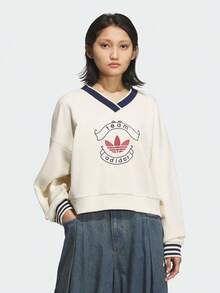 Adidas Originals Women's IH SWEATCREW W Knit Sweatshirt Without Hood KC5845 - White - View 1