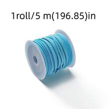 Gulungan Tali Beludru Suede 5 Meter, Benang Flocking Kulit Sintetis, Tali Pembuatan Perhiasan DIY untuk Gelang Anyaman, Kalung, Gantungan Kunci - 5 m - View 31