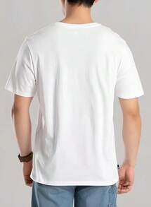 Timberland Men's Outdoor Casual Breathable Round Neck Printed Short Sleeve T-Shirt - White - View 2