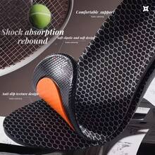 Highly Elastic Insole, With Arch Support And Breathable Foot Cushion, Suitable For Basketball And Various Sports Shoes, Comfortable Sports Insole - Black - View 3