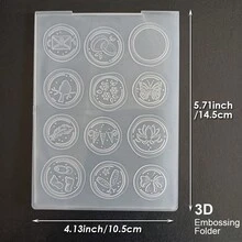 3D Embossed Plate Floral Christmas Wedding Autumn Planner Greeting Card Embossing Template Multi-Theme Embossing Mold/Relief Tool/DIY Handmade - 3D - View 10