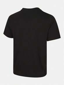 Puma Men's Essentials Short Sleeve Knit Collarless T-Shirt 68894861 - Black - View 2