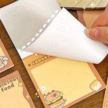 4PCS ,50 Sheets Each,Cute Capybara Cartoon Sticky Notes , Square Memo Pads With Adorable Capybara Design School Supplies - one-size - View 9