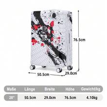 Custom PC Spinner Wheel Suitcase, Hand Luggage Suitcase, With Printed Pattern And Combination Lock - 黑色 - 查看 12