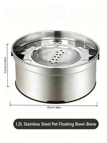 Floating Stainless Steel Pet Water Bowl With Anti-Spill And Anti-Splash Design For Dogs And Cats - 1.2L - View 9