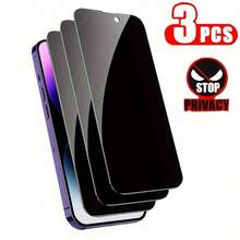 BOLLYMORE 3片裝 17 16 15 14 13 12 11 Pro Max 17 Air 14 15 16 Plus 13 12 Mini 防窺鋼化玻璃全螢幕保護貼 9H 硬度 - 3pcs Privacy Glass - 查看 7