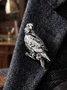 Metal Bird Brooch - Classic Animal Brooch, Women's Unisex Style, Casual Party Jewelry Accessory / Friend Gift Badge Decoration - Eagle - View 8