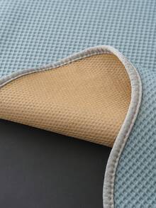 Funda protectora para cojín de sofá de una pieza con textura jacquard tipo gofre, moderna y minimalista, color liso, borde ondulado, de seda de hielo fresca y transpirable para verano, antideslizante, resistente a arañazos de gatos y apta para mascotas, resistente al desgaste, lavable a máquina, resistente a manchas y fácil de limpiar, apta para todas las estaciones, sala de estar, dormitorio, casa de huéspedes, cobertura completa, para sofá en L de 1 a 4 personas, talla S - Azul - Ver 9