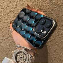 Tech Grid Is Suitable For Apple 16Pro Phone Case,  16Pro New Model, 14Pro Premium, 17Pro Personalized - 彩銀殼-紫色-科技方格 - 查看 4