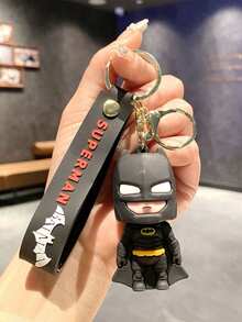 Warner Bros 1pc Cartoon DC & Batman Keychain, Backpack Accessory, Superhero Keychain, Gift For Boys & Girls, Party Costume Decoration, Suitable For Birthday Holiday Party Gift (Random Style) - Multicolor - View 5