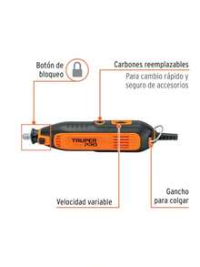 Truper PRO MOTO-A3 Herramienta rotativa 135W con 97 accesorios - naranja - Ver 2