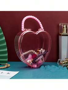 Plastic Box Storage Box, 2/4/6 Pack Small Plastic Box Mini Clear Plastic Storage Containers Plastic Beads Storage Containers For Beads, Crafts, Jewelry, Small Items (Heart Handle Bags), Sewing Storage - View 3