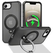 Phone Case: Compatible With IPhone 17 Pro Max Air / 15 / 14 / 16 Plus; Supports Magnetic Attachment And Features An Anti-Slip, Semi-Transparent Design. - 黑色 - 查看 4