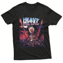 Retro Vintage Heavy-Movie Men Women Funny Metal T-Shirt - 黑色 - 查看 1