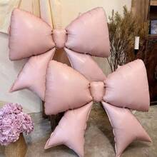 2 Large Pink Bow Balloons, 38.58 Inches/Birthday Party Supplies/Pink Bachelorette Party, Bridal Shower, Engagement, Wedding Anniversary, Mother's Day, Wedding Party Decoration - Pink Bow - View 1