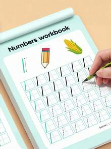 1pc Math Practice Workbook, Strengthens Children's Number Memory, Suitable For Home Preschool Number Cognition Enlightenment, School Teaching, Also Belongs To Student Stationery, Back To School Supplies - Multicolor - View 6