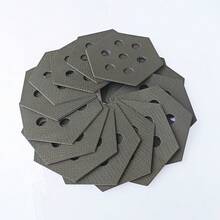 7/12pcs Hexagonal Surfboard Traction Pads, Crocodile Texture Anti-Slip Deck Pads, Waterproof Self-Adhesive Breathable Hollow Hole Surf Foot Grip Pads, Trimmable Surf Accessories Suitable For SUP Paddleboard, Surfboard, Wakeboard, Kayak - Multicolor - View 10