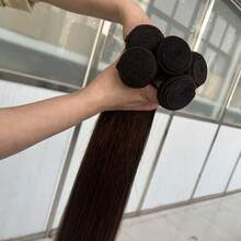 BINF Chocolate Brown Straight Bundles Human Hair Color 4 Straight Brazilian Virgin Human Hair Weave For Women Daily Use Double Weft No Shedding - S4 - View 8