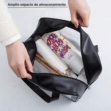 Lumbor37 Hanging Travel Toiletry Bag Organizer And Bathroom Dopp Hygiene Kit With Hook For Travel Accessories, Toiletries, Bathroom, Shaving And Makeup For Men And Women - 10-透明黑 - 查看 3