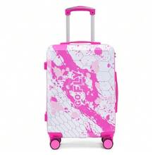 Custom PC Spinner Wheel Suitcase, Hand Luggage Suitcase, With Printed Pattern And Combination Lock - 粉色 - 查看 1