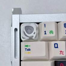 [1 Key] Fluid Metal Texture Hollow Personalized White Keycap, ABS+PC Material, Creative Keycap, Suitable For Gift Or Personal Use, Hot-Swappable Keycap, Compatible With Cherry/Gateron MX Switches, High Quality, Wear-Resistant, Non-Fading, Non-Oily - View 4