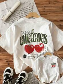 Camiseta de verano estampada de manga corta para mujer, top para mujer, tejido de algodón puro, corte regular blusas para mujer playeras de mujer blusas casuales para dama conjuntos de mujer - Blanco - Ver 1