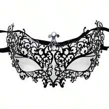 1pc Wedding Halloween Mask Eye Cover, Black Starry Rhinestone Mask, Adult Women Party Eye Accessory, Masquerade Ball Accessory, Party Gathering Photo Prop, Holiday Costume Prop, Suitable For Halloween, Bride, Evening Party, Masquerade Ball, Holiday Party, Cosplay - Multicolor - View 8