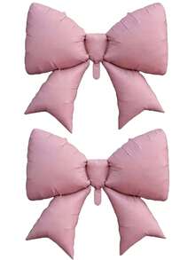 2 Large Pink Bow Balloons, 38.58 Inches/Birthday Party Supplies/Pink Bachelorette Party, Bridal Shower, Engagement, Wedding Anniversary, Mother's Day, Wedding Party Decoration - Pink Bow - View 5