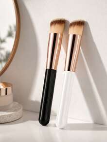1pc Foundation Brush, Professional Makeup Brush, Fine Straight Nylon Bristles, Used For Creating Perfect Base Makeup, Suitable For Liquid And Cream Cosmetics, Essential Foundation Makeup Brush For Women, Portable Foundation Brush, Optimized For Beginners, Women's Makeup Gift - Multicolor - View 6
