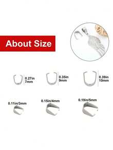 200/88pcs Stainless Steel Lobster Clasp Hook Pendant Connectors, Suitable For DIY Necklace, Bracelet, Earring Connector Clasp Bracelet - DIY - View 7