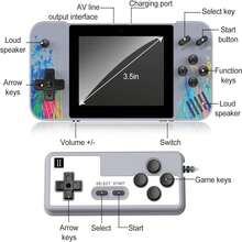 Handheld Console Dual Built-In 800 In 1 Fc Classic Arcade Retro Retro Macaron 35 "Horizontal Screen - Grey - View 5