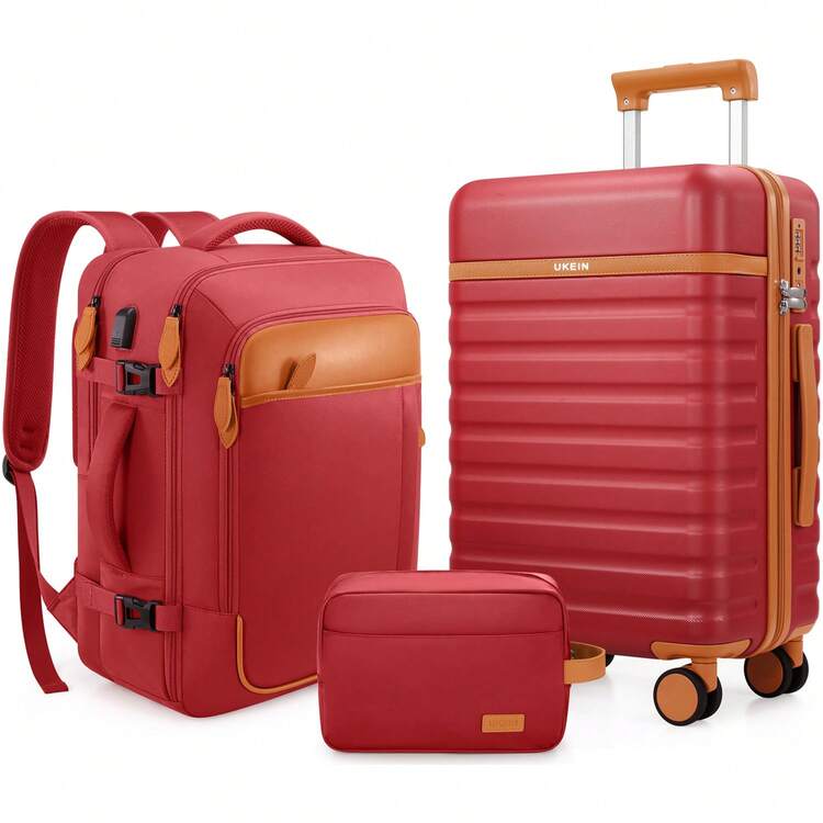 UKEIN Luggage Sets 3 Piece, Carry On Luggage 20 Inch With Spinner