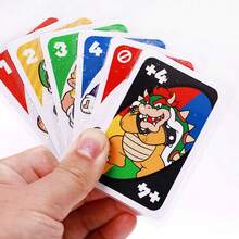 Mattel Super Theme UNO 卡牌遊戲,經典配對卡牌附獨家萬能動作卡,便攜多玩家旅行玩具,適合家庭遊戲之夜與派對,生日聖誕節假期禮物,適合電玩迷、兒童與卡通收藏家 - Super Mari-o Card - 查看 4