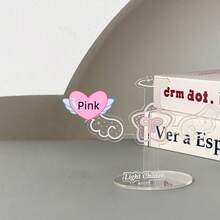 Cute Angel Devil Wing Acrylic Photo Card Stand, Kawaii Idol Photocard Holder Display Stand, Light Chaser Desktop Decor Picture Frame For Idol Photocard, Anime Card Collection - A - View 12