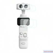 Juego de 4 piezas de protector de pantalla y lente para Insta360 Luna Ultra, incluye 2 protectores de lente + 2 protectores de pantalla, vidrio templado de dureza 9H, resistente a arañazos, sin burbujas, transparente de alta definición - Ver 1