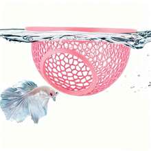 1pc Floating Betta Habitat For Aquarium, Used For Feeding Betta Or Shrimp, Cave And Hammock, Small Fish Feeding Ring, Aquarium Hidden Feeding Decor Accessory - A - View 4