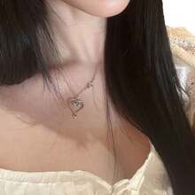 時尚 Aarin 愛心項鍊鎖骨鍊 女款飾品 女友生日禮物 - 彩色 - 查看 6