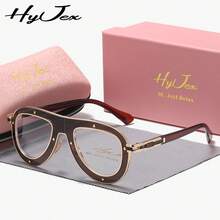 HyJex 1pc Unisex Decorative Plain Lens Glasses, Lightweight Elegant Frog Frame - Multicolor - View 9