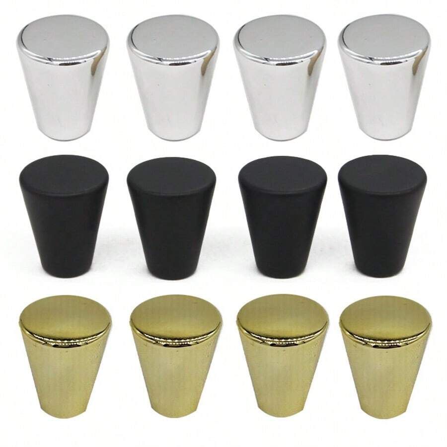 4/8pcs Plastic Conical Drawer Pulls, Cabinet Door Handles, Suitable For Drawers, Cabinets, Wardrobe Doors, Vanity Cabinet Doors, Bedroom Decor, With Installation Screws Included