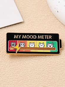1pc Cartoon Mood Index Brooch Cute Cat Cartoon Energy Corsage Decoration School - Energy Brooch Cat - View 2