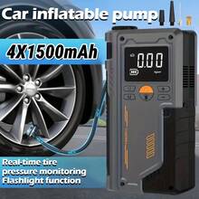Car Battery Jump Starter With Air Compressor 150PSI, Car Jumper Starter Portable , 12V Jump Box Car Battery With 600LM Light, Jumper Cables, Large LCD Display, Power Bank - Jump Starter & Air Compressor - View 4