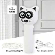 Automatic Rotating Cat Teaser Toy With LED Glowing Rope, Hands-Free Electric Cat Teaser Toy, High-Speed Rotating Interactive Kitten Exercise Toy With Colorful Night Light, Suitable For Indoor Cats - Multicolor - View 11