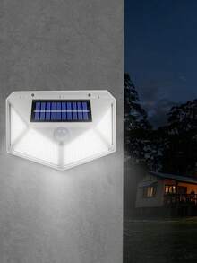 Outdoor Solar Wall Light 100 LED 4-Sided Motion Sensor Waterproof, Pick Your Style For Garden Patio Fence Decor - Solar-powered 100 LED Wall Light - View 1