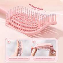 Massage Comb For Detangling And Volumizing Hair, Hair Massage Comb With Hollow Design, Styling Tools For Real Hair Wigs - Blue - View 5