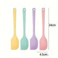 4pcs/1pc Silicone Spatula Set, Suitable For Cream, Jam And Butter, Easy To Clean, Ideal For Home, Restaurant, Dessert Shop, Baking Kitchen Tools - View 24